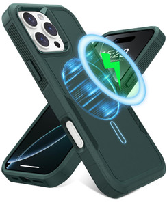 Jelanry for iPhone 16 Pro Max Case, Compatible with MagSafe & Rugged Shockproof Drop Protection, Anti Scratch/Fingerprint Matte Back Cover Bumper Pho