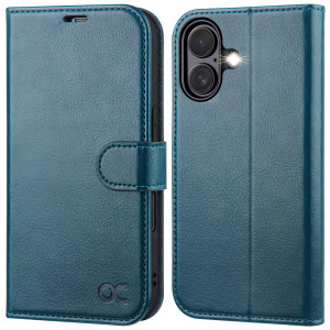 OCASE Compatible with iPhone 16 Wallet Case, PU Leather Flip Folio Case with Card Holders RFID Blocking Kickstand [Shockproof TPU Inner Shell] Phone