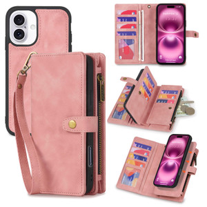 TwoHead Wallet Case Compatible with iPhone 16 Plus,Detachable Magnetic Phone Case,PU Leather All-Round Protective Case Wallet with Card Holder/Change