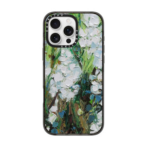 CASETiFY Impact Case for iPhone 16 Pro Max [Slim / 8.2 ft. 4X Military Grade Drop Protection/Compatible with Magsafe] - Wild Squill Flowers - Clear B