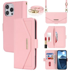 Jaorty Crossbody Wallet for iPhone 16 Pro Max Case with Strap, Credit Card Holder,Adjustable Shouler Lanyard, 6.9",PU Leather Handbag Purse Kickstand