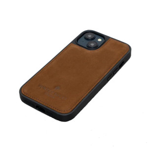 Porter Riley - Leather Case Compatible with iPhone 16. Premium Genuine Leather Slim Back/Bumper/Shell/Shockproof Case (Chocolate Brown)