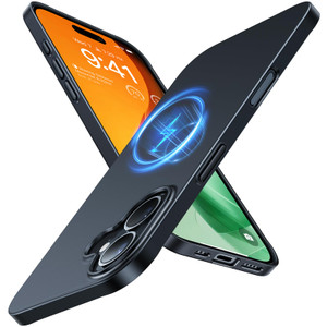 TORRAS Magnetic Slim Fit for iPhone 16 Plus Case 6.7 inch, Ultra-Thin Case Compatible with MagSafe, Lightweight Matte Anti-Scratch Hard PC Cover Phon