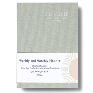 2025-2026 Planner - Weekly and Monthly Planner, July 2025 - June 2026, Linen Hardcover, 2025-2026 Calendar Planner Book with Tabs, Aesthetic, Perfect