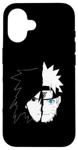 Naruto Sasuke Split Face Anime Case for iPhone 16