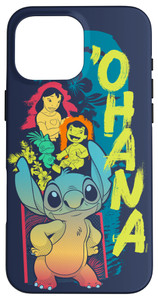 Disney Lilo & Stitch Beach Vibes with Nani & Scrump Ohana Case for iPhone 16 Pro Max