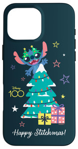 Disney 100 Lilo & Stitch Christmas Happy Stitchmas! Case for iPhone 16 Pro Max