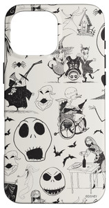 Tim Burton's The Nightmare Before Christmas Ink Print Case for iPhone 16 Pro Max