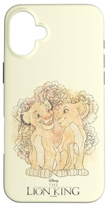 iPhone 16 Plus Disney The Lion King Simba & Nala Floral Sketch Case