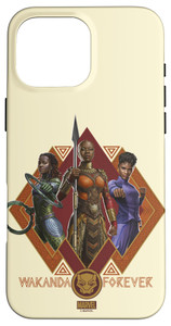 iPhone 16 Pro Max Marvel Black Panther: Wakanda Forever Hero Warrior Trio Case