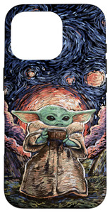 Star Wars: The Mandalorian The Child Starry Night Style Case for iPhone 16 Pro