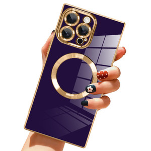 LSL Magnetic Case for iPhone 16 Pro [Compatible with MagSafe] Soft TPU Plating Anti-Drop Anti-Scratch Shock Absorption Full Body Heavy Duty Protectiv