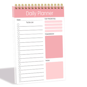 Tlenpo To Do List Notepad, 60 Sheets, Productivity Planner with Time, Task Checklist Organizer Agenda Pad for Work, Daily Planner for School Supply L