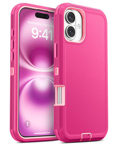 Jelanry Case for iPhone 16 Plus 5G 6.7-inch, Heavy Duty Rugged & Dual-Layer Shockproof Dropproof Protection with Port Anti dust Scratch Back Cover Ma