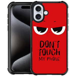 Yuning419 Case Compatible with iPhone 16 Plus,Pattern Plexiglass Cover for Boys Girls,Shockproof Anti-Scratch Drop Protection,Don't Touch My Phone