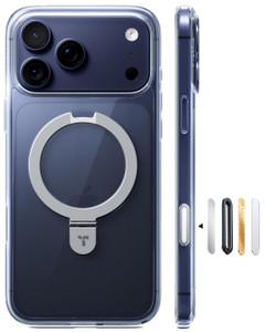 TORRAS Ostand for iPhone 17 Pro Case Clear Magnetic, Fit for MagSafe, 4X Military Drop Protection, Camera Control, Slim Phone Case for iPhone 17 Pro
