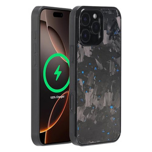 molzar Grip Series for iPhone 16 Pro Max Case with Real Forged Carbon Fiber, Grippy Edges Design, Built-in Magnets, Compatible with MagSafe Chargers