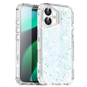 AICase for iPhone 16 Case Bling Glitter for Women Girls Cute Shiny Sparkle,3 in 1 Heavy Duty Durable 3-Layer Military Grade Shockproof/DropProof Prot