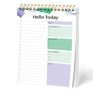 Daily To Do List Notepad - 52 Sheets Spiral Planner Checklist Notebook Work Organizer Planning Pad Perfect for Enhanced Productivity and Tasks Goal A