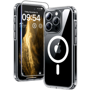 TAURI for iPhone 16 Pro Case, Compatible with MagSafe, with Screen Protectors, Not-Yellowing Military-Grade Protection, Shockproof Slim Magnetic Case
