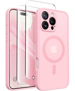 CAPRARO Magnetic Compatible with iPhone 16 Pro Max Case, Upgraded [Full Camera Protection] [Compatible with MagSafe] Protective Translucent Matte Wom