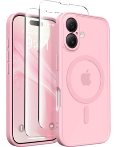 CAPRARO Magnetic Compatible with iPhone 16 Case, Upgraded [Full Camera Protection] [Compatible with MagSafe] Protective Translucent Matte Women Girl
