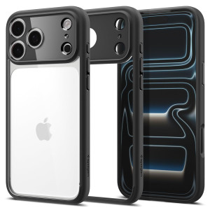 Spigen for iPhone 17 Pro Max Case, Ultra Hybrid [TPU Covered Camera Control] [Anti-Yellowing] [No Magnet Ring] - Matte Black