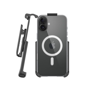 BELTRON Belt Clip Holster Compatible with Apple Clear Case for iPhone 16 2024 - Features: Built in Kickstand (Holster Only, Case is NOT Included)