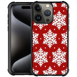 DAIZAG Compatible with iPhone 16 Pro Max Case,Christmas Snowflake Four Corners with Bumper Shockproof Anti-Scratch Protection Case for iPhone 16 Pro