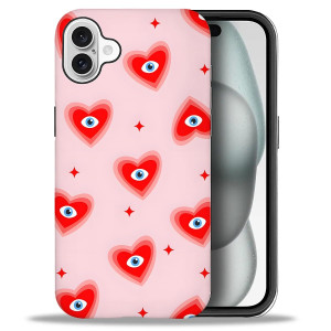 DAIZAG Compatible with iPhone 16 Case,Mind's Eye 2 in 1 Heavy Duty Shockproof Rugged Hard PC+Soft Silicone Protective Cover