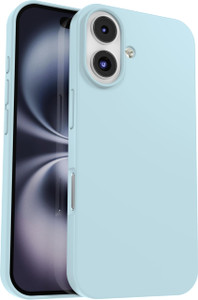 IceSword Compatible with iPhone 16 Case Sky Blue Light, Silicone Phone Case Cover Slim Thin Protective, Soft Neutral Premium Gel Anti Scratch Minimal