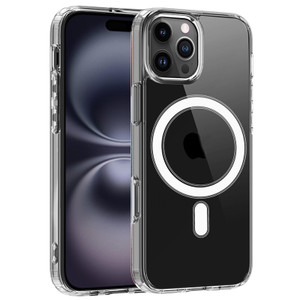 S. Tedazo Magnetic Clear for iPhone 16 Pro Case, Compatible with Magsafe Wireless Charging, Anti-Yellow Shockproof and Military Drop Protection, Tran