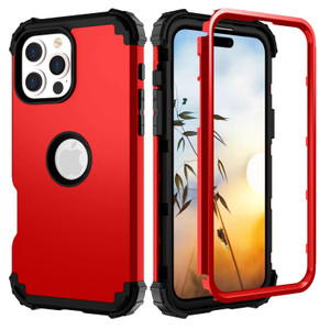 Phone Case Compatible with iPhone 16 Pro Max 6.9 inch Hard Cover Shockproof Soft Silicone Bumper Hybrid Three Layer Heavy Duty Grip Rugged Protective