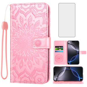 Asuwish Phone Case for iPhone 16 Pro Max 6.9 inch Wallet with Tempered Glass Screen Protector Leather Slim Flip Cover Card Holder Stand Cell Accessor