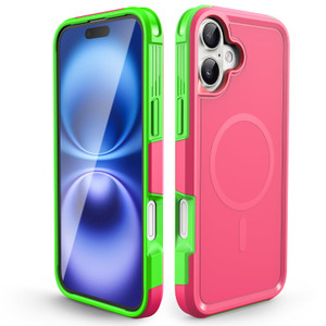 Sansunto Magnetic Case for iPhone 16 Plus, Compatible with MagSafe, Military-Grade Protection, Heavy Duty Full-Body Shockproof Phone Case, Raised Edg