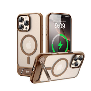 X-it Compatible for iPhone 16 Pro Magnetic Case with Stand,16FT Military-Grade Drop Protection,Built-in Invisible Kickstand Matte Translucent Slim Ph