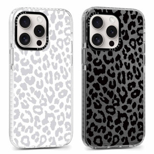 RUMDEY 2 Pack Cute Clear Cheetah Leopard Phone Case for iPhone 16 Pro 6.3 inch, Aesthetic Trendy Soft Slim Fashion Protective Shockproof TPU Bumper C