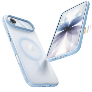Maledan Sky Blue Case for iPhone Air 6.5" (2025) with Camera Control, Compatible with Magsafe Magnetic Case Slim Anti-Slip Shockproof Military Protec