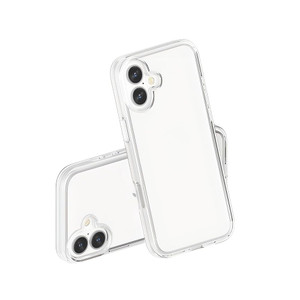 XIMAND for iPhone 16 Plus Case with Transparent Clear, Bumper Full Body Shockproof Thin Anti-Yellow Lightweight Cover.