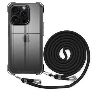 BEIMEITU Crossbody Case for iPhone 16 Pro Max, Crossbody Mobile Cover with Neck Cord Strap, Transparent Clear PC Lanyard Phone Case for iPhone 16 Pro