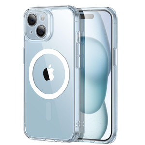 ESR for iPhone 15 Plus Case, Translucent Matte Case, Compatible with MagSafe, Military-Grade Protection, Classic Series,Clear Blue