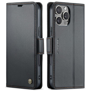 QLTYPRI Wallet Case for iPhone 16 Pro Max, Premium PU Leather Magnetic Flip Folio Case with RFID Blocking Credit Card Slots Kickstand Shockproof Prot