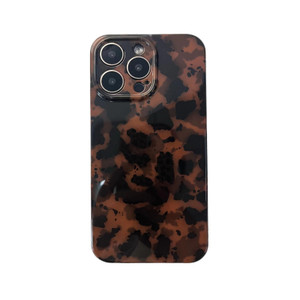 aaknhen Tortoise Shell Phone Case Compatible for iPhone 16 Pro Max Retro Leopard Cheetah Print Chic Animal Pattern Soft TPU Protective Cool Girls Amb