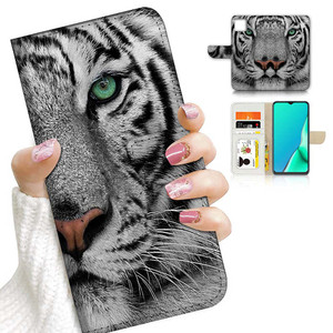 for iPhone 16 Pro, Designed Flip Wallet Phone Case Cover, A24409 White Tiger