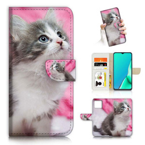 for iPhone 16 Pro, Designed Flip Wallet Phone Case Cover, A23005 Cute Kitten Cat 23005