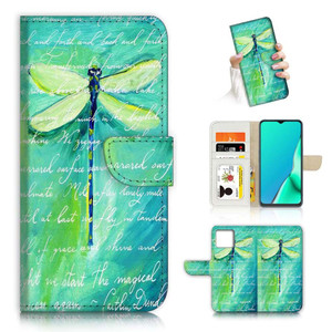 for iPhone 16 Pro, Designed Flip Wallet Phone Case Cover, A23001 Green Dragonfly 23001