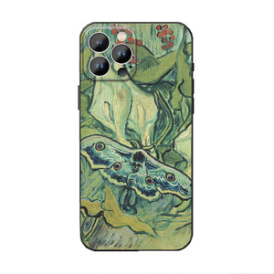 Compatible with iPhone 16 Pro Max Case, Vintage Insects Great Peacock Moth by Van Gogh Phone Case for Men Women, Slim Protective Phone Cover