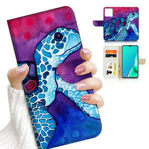 for iPhone 16 Pro Max, Designed Flip Wallet Phone Case Cover, A20298 Turtle Paint