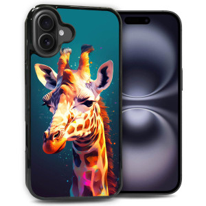 for iPhone 16, Durable Protective Soft Back Case Phone Cover, HOT24068 Giraffe
