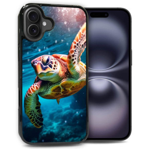 for iPhone 16, Durable Protective Soft Back Case Phone Cover, HOT24121 Sea Turtle